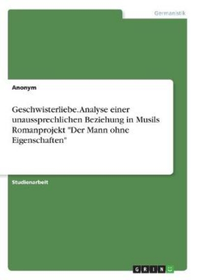 Picture of Geschwisterliebe. Analyse einer unaussprechlichen