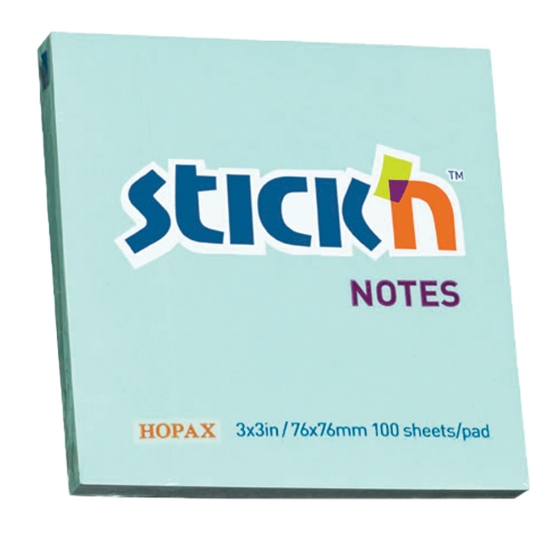 Picture of Adhesive Notes: 76mm X 76mm Pastel Blue Each