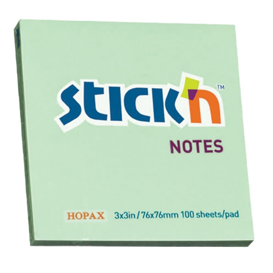 Picture of Adhesive Notes: 76mm X 76mm Pastel Green Each