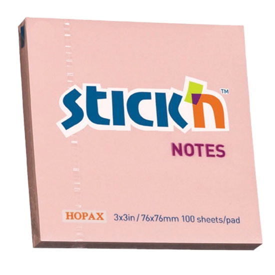 Picture of Adhesive Notes: 76mm X 76mm Pastel Pink Each