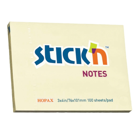 Picture of Adhesive Notes: 76mm X 102mm Yellow Each