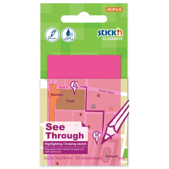 Picture of Adhesive Notes: 76mm X 51mm Magenta Notes Each