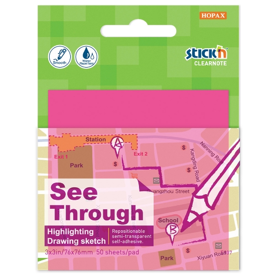 Picture of Adhesive Notes: 76mm X 76mm Magenta Notes Each