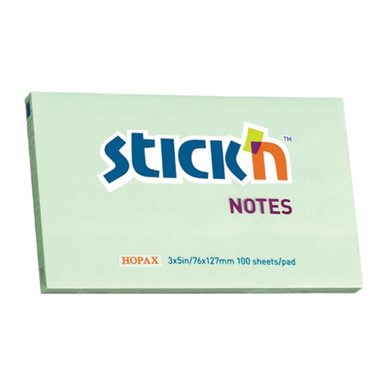 Picture of Adhesive Notes: 76mm X 127mm Pastel Green Pkt-12