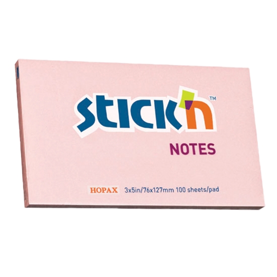 Picture of Adhesive Notes: 76mm X 127mm Pastel Pink Pkt-12