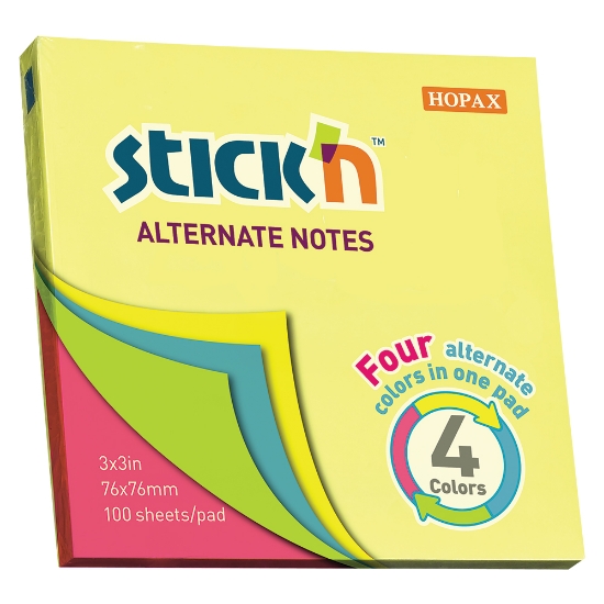 Picture of Adhesive Notes: 76mm X 76mm Pastel Alternate Note