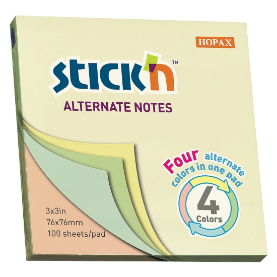 Picture of Adhesive Notes: 76mm X 76mm Pastel Alternate Note