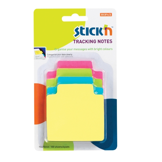 Picture of Adhesive Tracking Notes: 70mm X 70mm Solid Colours