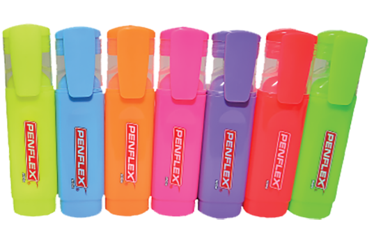 Picture of Penflex Highlighters HiGlo 1.5mm Chisel Tip Assort