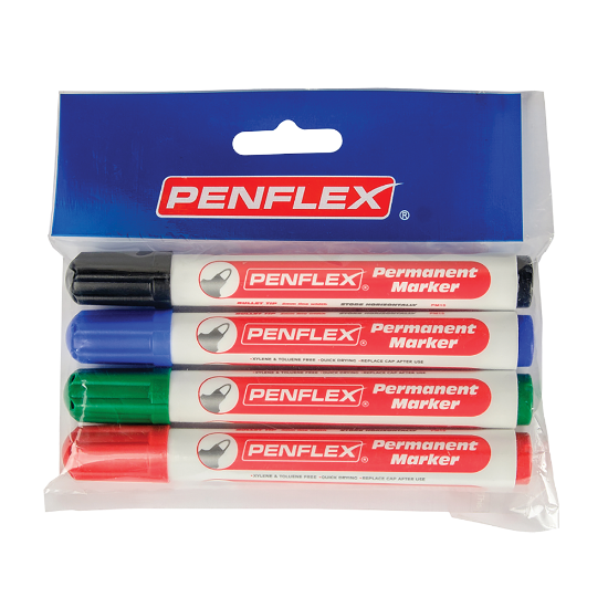 Picture of Penflex Permanet Marker PM15 Wallet of 4