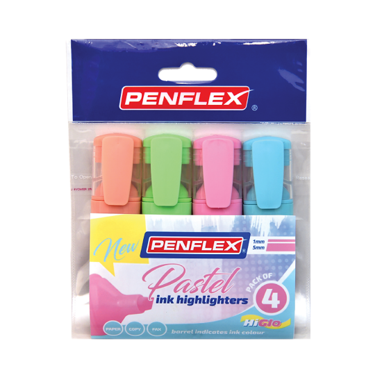 Picture of Penflex Highlighters Higlo 1.5mm Chisel Tip Pastel