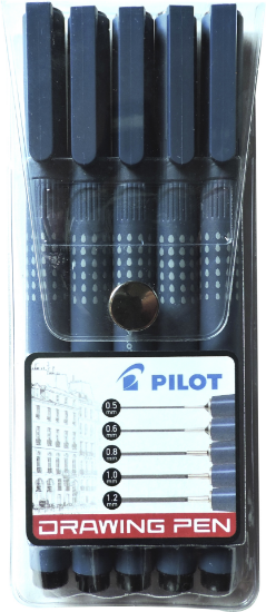Picture of Drawing Pen Wallet of 5 Each