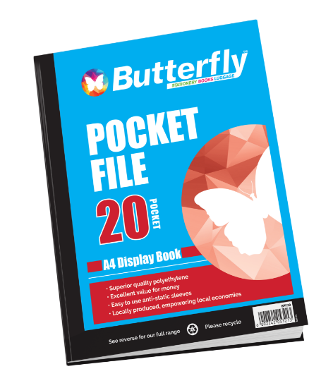 Picture of Butterfly Pocket File - A4 50µm 20 Pocket Display
