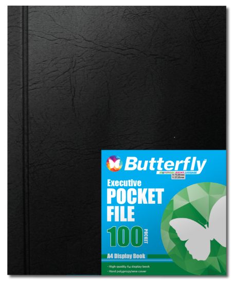 Picture of Butterfly Executive Pocket File - A4 50µm 100 Pock