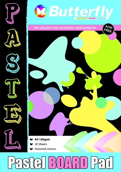Picture of Butterfly Board Pads - A4 160gsm 20 Sheets - Paste