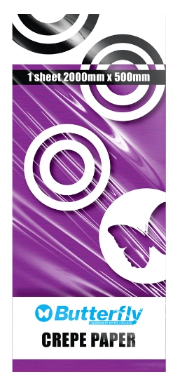 Picture of Butterfly Crepe Paper - 1 Sheet (2Mx500Mm) Purple
