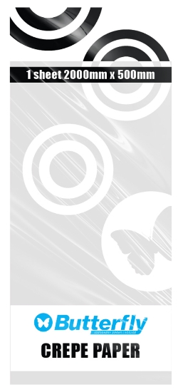Picture of Butterfly Crepe Paper - 1 Sheet (2Mx500Mm) White C