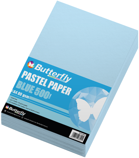 Picture of Butterfly Paper - A4 80gsm Pastel - Reams 500 (Blu