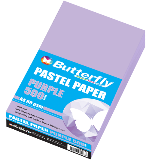 Picture of Butterfly Pastel Paper 500 Sheets Purple