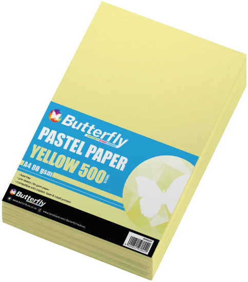 Picture of Butterfly Paper - A4 80gsm Pastel - Reams 500 (Yel