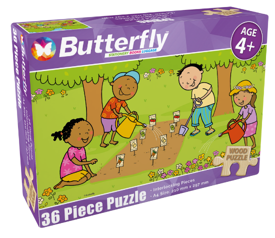 Picture of Butterfly A4 Wooden Puzzle 36 Piece - 10 Designs (
