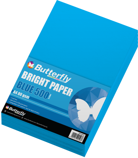 Picture of Butterfly Paper - A4 80gsm Bright - Reams 500 (Blu