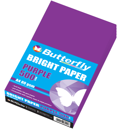 Picture of Butterfly Bright Paper 500 Sheets Purple