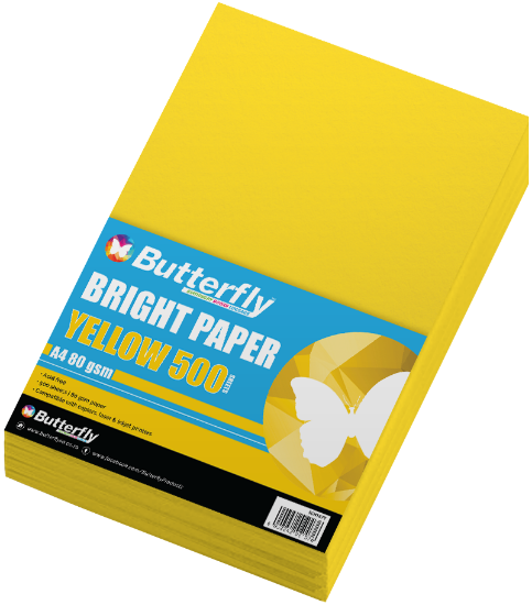 Picture of Butterfly Paper - A4 80gsm Bright - Reams 500 (Yel