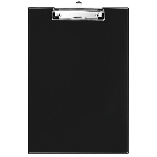 Picture of Clipboadrs: A4 PVC - Single Side PVC Black Each