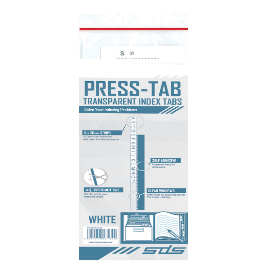 Picture of Press Tabs Index Tabs White Each