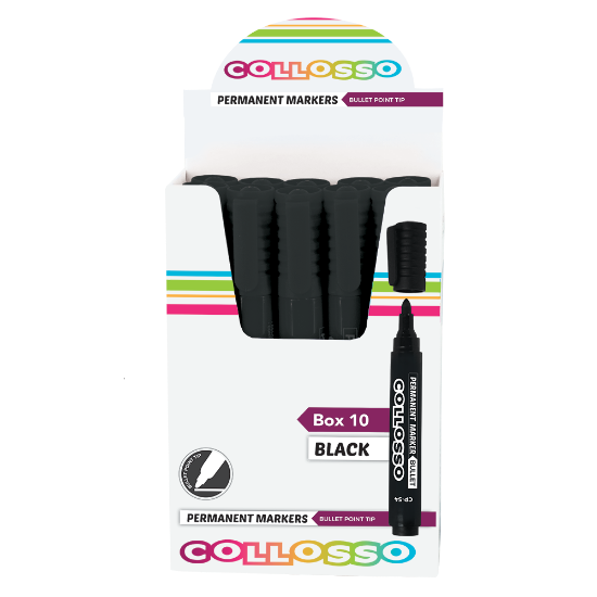 Picture of Collosso Permanent Marker Bullet Point Black Box-1