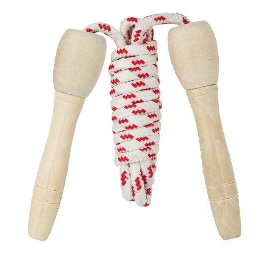 Picture of Skipping Ropes: Wooden Handle Assorted