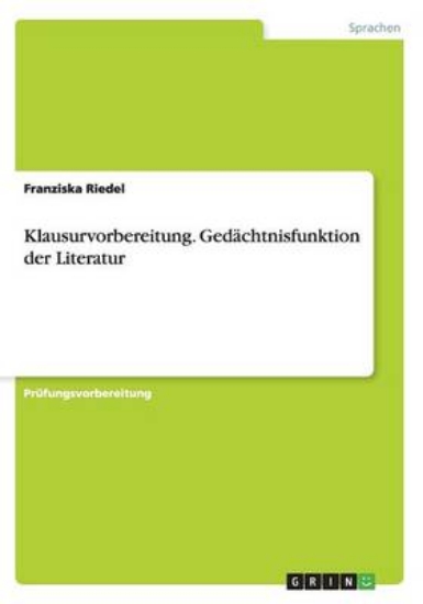 Picture of Klausurvorbereitung. Gedachtnisfunktion der Litera