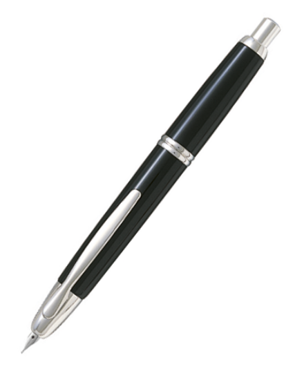Picture of Capless Fountain Pen Kasuri Silver and Black Each