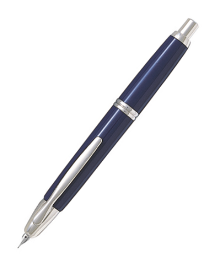 Picture of Capless Fountain Pen Kasuri Silver and Blue Each