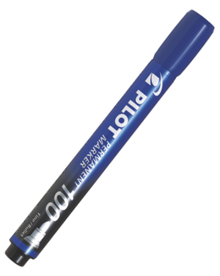 Picture of Super Colour Permanent Marker Bullet Point Blue Bo