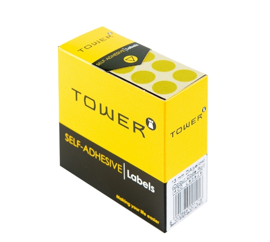 Picture of Tower Colour Code Labels Roll C13 Yellow