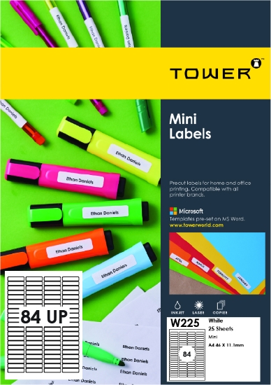 Picture of A4 Inkjet Laser-Mini Labels 25s-Slide Mount