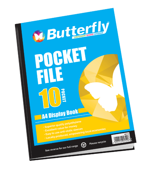 Picture of Butterfly Pocket File - A4 50m 10 Pocket Display B