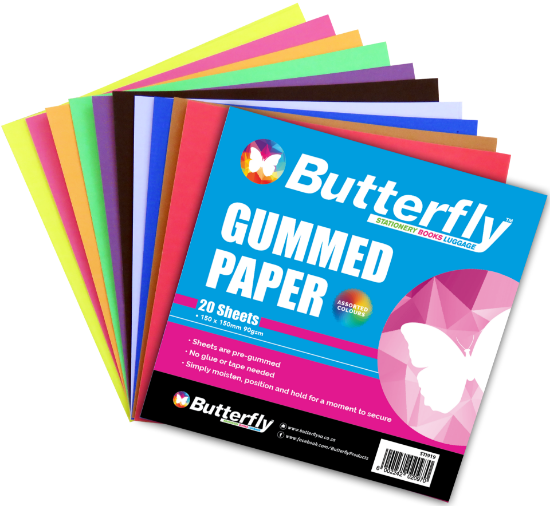 Picture of Butterfly Gummed Paper - 150X150Mm 90gsm (20S)