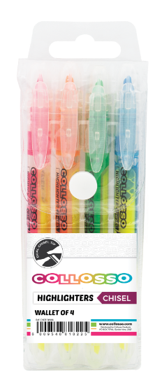 Picture of Collosso Highlighters Slim Duel Chisel Tip Wallet
