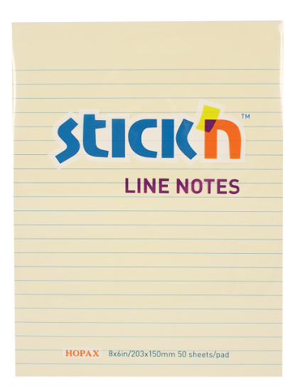 Picture of Adhesive Pads With Lines 203mm x 150mm Yellow Each