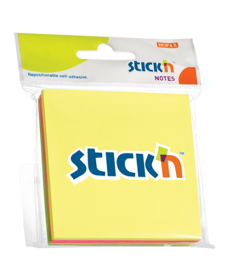 Picture of Adhesive Notes: 76mm X 76mm Neon Box-12